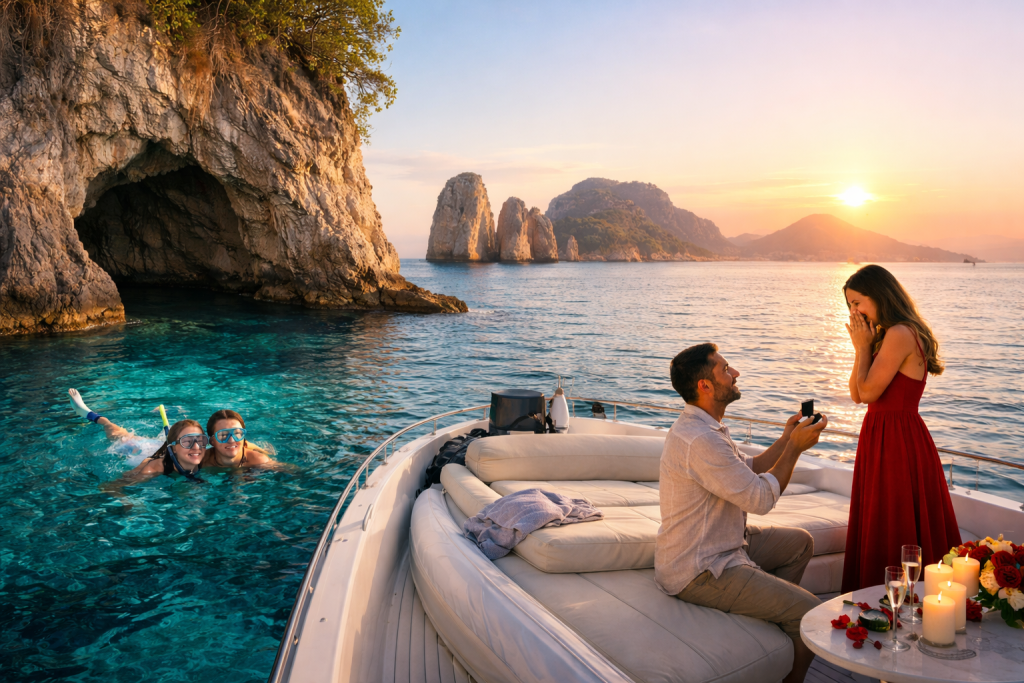 Servizi VIP in barca nel Golfo di Napoli